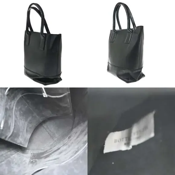 Bottega Veneta Leather Open Tote Black - Picture 3 of 6